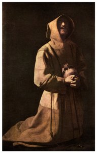 神圣性：冥想中的圣弗朗西斯，1635-1639 1956年 作者 不明