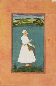站在风景中的Sawai Jai Singh，约1730年 作者 不明