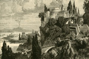 1890年，在巴拉约附近的Misenum角风景。 作者 不明