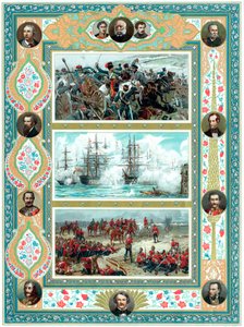 英国军事交战的场景，约1887年 作者 不明