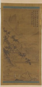 学者走近隐居的亭子，明朝，15-16世纪。 作者 不明