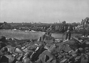 锡利群岛-圣艾格尼丝湾和灯塔，1895年 作者 不明