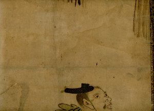 卷轴画描绘了日本传统的两人喜剧团队，称为万载 作者 不明