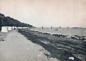 海景-海水浴场和悬浮码头，1895年 作者 不明