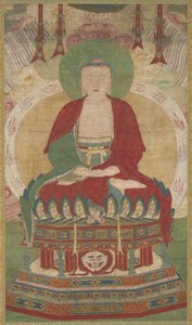 坐于阿弥陀佛，1500年代末-1600年代初。 作者 不明
