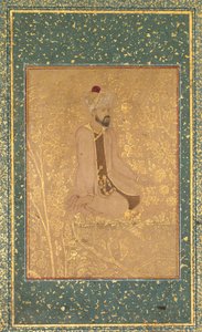 坐着的学者，《德黑兰·柏林》专辑的《边界碎片》，c。 1605-1610。 作者 不明