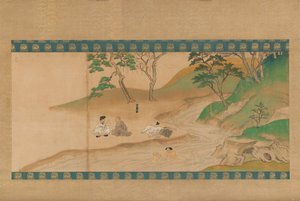 晋王寺恩赐绘卷科宁书院部分，14世纪初。 作者 不明