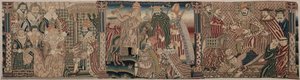 刺绣F带部分：Ahasuerus和Esther，罗马皇帝奇丁，1625-1649年。 作者 不明