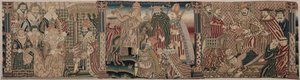 刺绣F带的部分，1625-1649年。 作者 不明