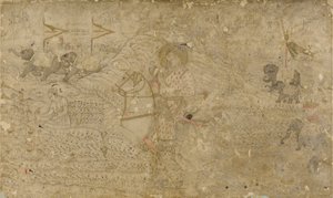沙贾汗和他的儿子达拉-什科打猎，约1790年。 作者 不明