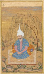 Shah Tahmasp I 1514-1576坐在风景中，c。 1575。 作者 不明