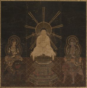 Shaka参加了Fugen和Monju（1185-1333年）。 作者 不明