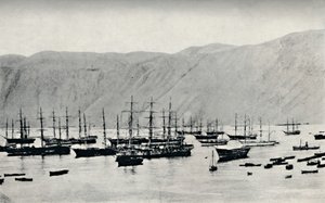 1911年在伊基克市等待硝酸盐的船只 作者 不明