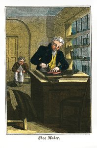 制鞋商，1823年 作者 不明
