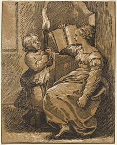 Sibyl Reading，16世纪。 作者 不明