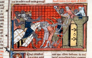 围攻Godefroy de Bouillon所领导的小镇，大约在10世纪c1099 作者 不明
