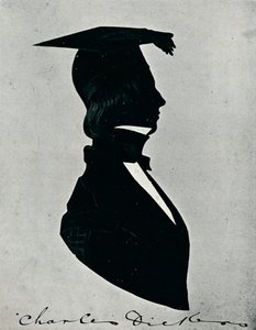 查尔斯·狄更斯的剪影肖像，c1840年代，1910年 作者 不明