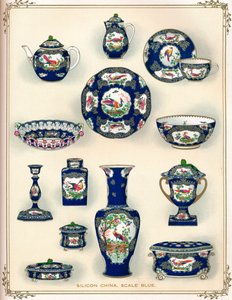中国硅，蓝色鳞片，二十世纪初。 1911年 作者 不明
