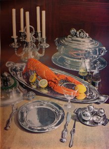银晚餐服务，1936年。 作者 不明