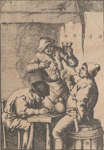 站在两个吸烟者之间的歌手，1610-185。 作者 不明