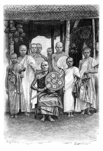 僧伽罗佛教僧侣，斯里兰卡，1895年 作者 不明