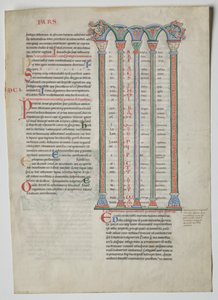 Gratian的Decretum中的单叶：具有一致性的四重商场...，c。 1160-1165。 作者 不明