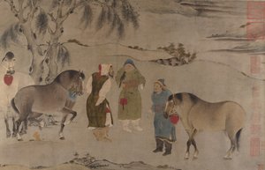 13至14世纪的六匹马。 作者 不明