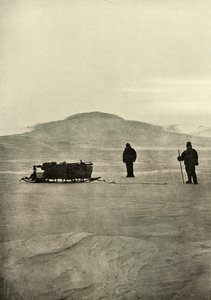1909年，c1908，在太阳回来之前在障碍物上雪橇 作者 不明