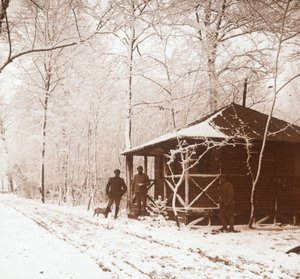 雪中的士兵，法国北部马龙特雷，c1914-c1918 作者 不明
