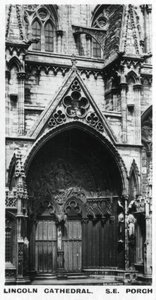 东南门廊，林肯大教堂，c1920年代 作者 不明