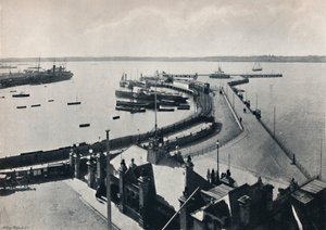 南安普敦-码头，1895年 作者 不明