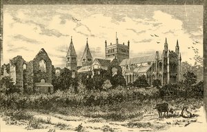 索斯韦尔大教堂和宫殿废墟，1898年。 作者 不明