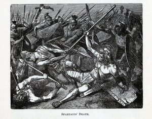 斯巴达克斯之死，1882年 作者 不明