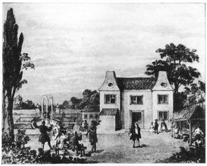 春天的花园，伦敦朗兹广场遗址，建于18世纪末1907年 作者 不明