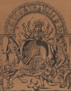 Sri Sri Durga, 约。1875-80. 作者 不明