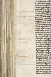 河马圣奥古斯丁《歌剧》，Fol 243 反面，细节，约 1200 年（羊皮纸上的钢笔墨水） 作者 不明