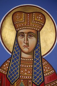 St Helen fresco in Pedoulas Orthodox church, Cyprus, 20150510, Pedoulas, Cyprus 作者 不明