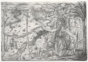 悔罪的圣杰罗姆角c。 1480-1500。 作者 不明