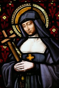 St Paul church. Stained glass window. Jane Frances de Chantal (Jeanne de Chantal, Jeanne Francoise Fremyot de Rabutin, baronne de Chantal 作者 不明