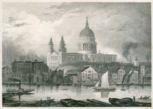 圣保罗大教堂，伦敦市，1850年 作者 不明