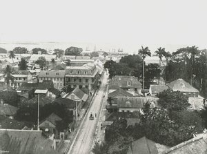 特立尼达西班牙港的圣文森特街，1895年。 作者 不明
