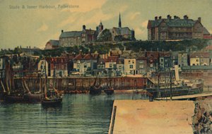19世纪末至20世纪初，福克斯通的Stade＆Inner Harbour 作者 不明