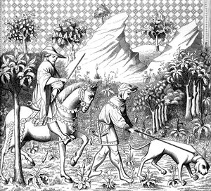 雄鹿狩猎，14世纪1849年 作者 不明