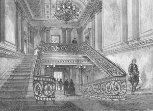 诺森伯兰庄园的楼梯，1897年 作者 不明