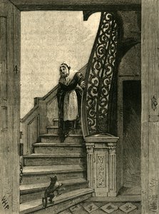 南安普敦大厦的楼梯，c1872年。 作者 不明