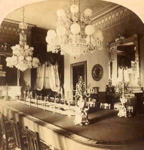 美国华盛顿总统府国家餐厅，约摄于1900年。 作者 不明