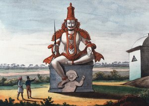 印度邪恶精灵的雕像，1828年 作者 不明