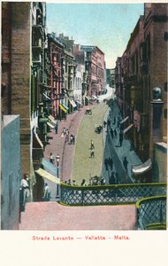 Strada Levante-瓦莱塔-马耳他，c1900年 作者 不明