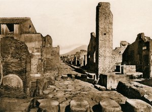 Strada Stabiana，庞贝，意大利，c1900年代 作者 不明