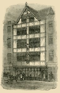 克罗斯比厅（Crosby Hall）街前，c1872。 作者 不明